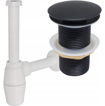 Sifon Balneo mosazná umyvadlová výpusť Klik Klak A bez přepadu, černá