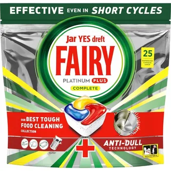 Tableta do myčky Kapsle do myčky Fairy Platinum Plus Complete Lemon 25 5 Kusů
