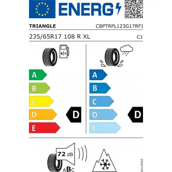 Zimní osobní pneu Zimní pneumatika 235 65 R17 Triangle Pl01 XL 108R 65R17 SUV