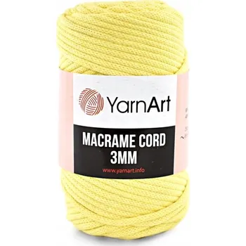Příze Šňůra YarnArt Macrame Cord světle žlutá 85 m 250 g