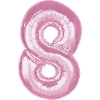 Balónek Fóliový balónek Smart, číslice 8, růžová barva, 92 cm