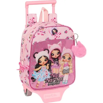 Dětský batoh na kolečkách Na!Na!Na! Surprise Fabulous Růžová (22 x 27 x 10 cm)