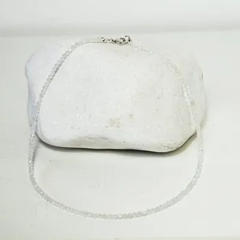 Náhrdelník Náhrdelník měsíční kámen fazetovaný 3 mm stříbro 925