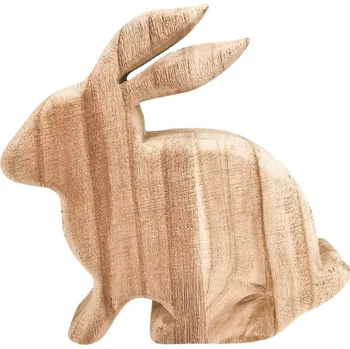 Velikonoční dekorace Dřevěný zajíček 15,5 × 4,5 × 4 cm, sada 4ks