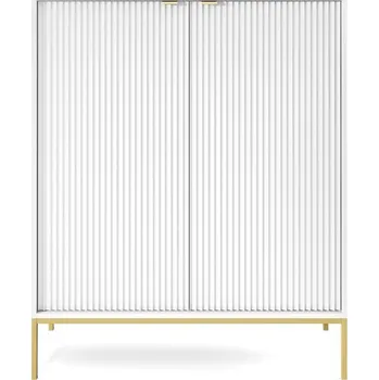 Obývací stěna Piaski Obývací stěna Nova 2 provedení - vyber: bílá, podstava: zlatá podstava