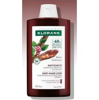 Vlasová kosmetika KLORANE DUO šampon Chinin & Bio Protěž Alpská posilující šampon proti vypadávání vlasů 400 ml + 400 ml