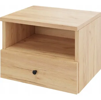 Noční stolek Nástěnný Noční stolek , šuplík s úchytkou a policí, šířka 40 cm