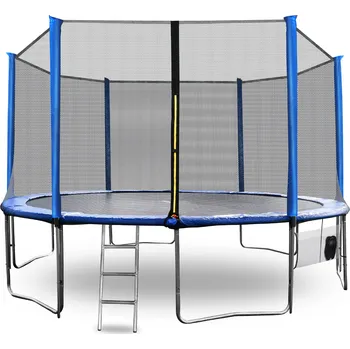 Trampolína Aga SPORT PRO Trampolína 400 cm Modrá + ochranná síť + žebřík + kapsa na obuv