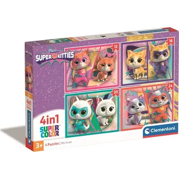 Dětské zboží Clementoni - Puzzle 4v1 Disney super kitties