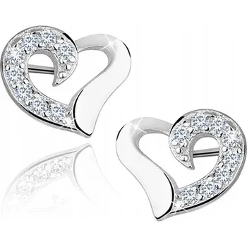 Náušnice KRÁSNÉ STŘÍBRNÉ NÁUŠNICE STŘÍBRO RYZOSTI 925 SRDÍČKA