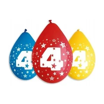 Balónek Latexové balónky GoDan číslice 4 12" 5 ks