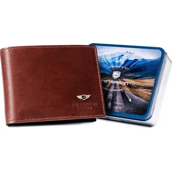 Peněženka Peterson pánská peněženka z přírodní kůže hnědá - muž