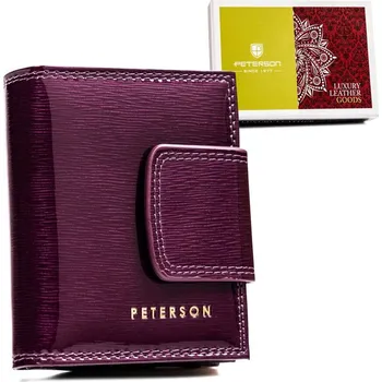 Peněženka Peterson peněženka z pravé kůže fialová - dámská