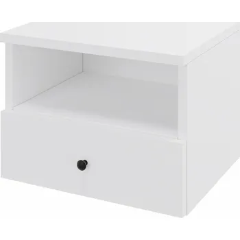 Noční stolek Závěsný Noční stolek, šuplík s úchytkou a police, šířka 50 cm