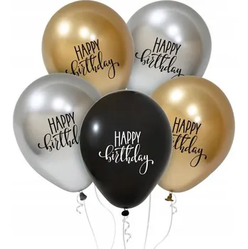 Balónek Sada balónků Godan GZ-HBM5 Happy Birthday 5 ks