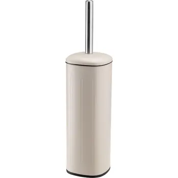 WC štětka WC štětka s kovovou uzavíratelnou nádobou béžová matná čtvercová
