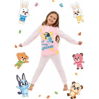 Dívčí pyžamo Bluey s dlouhým rukávem a kalhotami v dárkové krabičce, velikost 104 cm