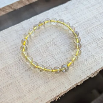 Krejčovské nůžky Annie's Knit Náramek z minerálů –⁠⁠⁠⁠⁠⁠ křišťál s rutilem