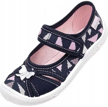 Dívčí bačkory Dívčí papuče s 3D mašličkou, modré, Viggami, velikost 33