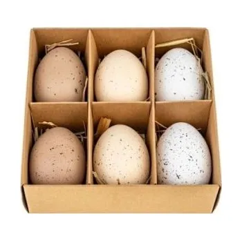 Velikonoční dekorace Velikonoční dekorace - slepičí vajíčka 6 cm 6 ks