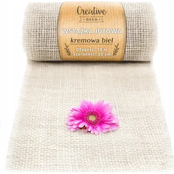 Stuha Jutová stuha 10 m x 20 cm béžová