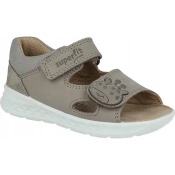 Dívčí sandály Superfit dětské sandály z přírodní kůže béžové, velikost 27
