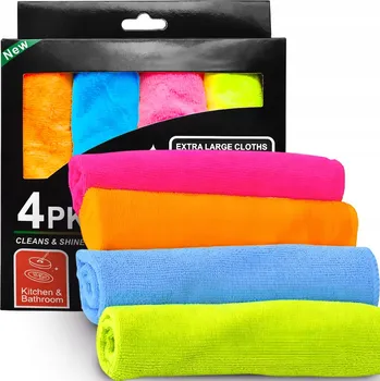 Utěrka 4x MĚKKÝ UTĚRKA UTĚRKA Z MIKROVLÁKNA NA OKNA MONITORU 30x30cm