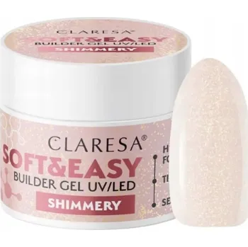 Lak na nehty CLARESA Stavební gel na nehty Soft&Easy Builder Shimmery 45g