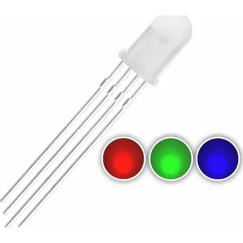 Polovodič LaskaKit_cz RGB LED 5mm Difuzní, společná katoda