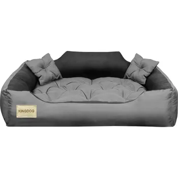 Pelíšek pro psa Pelíšek pro psy a kočky z mikrovlákna 100x80 / 115x95 cm šedo-černý