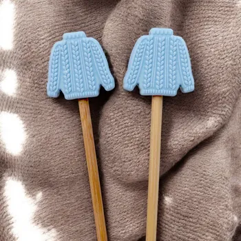 Jehlice Annie's Knit Zarážky na jehlice – modrý svetr