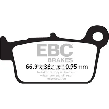 Brzdová destička Brzdové destičky EBC FA367TT GAS GAS EC 300 F 2013-2016