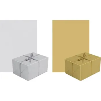 Balící papír Balicí papír PAW Unicolor Silver&amp;Gold 0,7 x 2 m