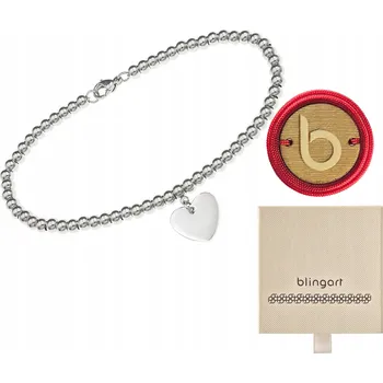 Náramek Dámský náramek srdce korálky gravírování chirurgická ocel BLINGART