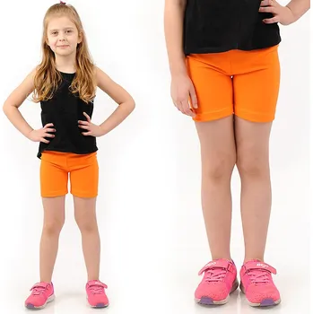 Cyklistické kalhoty Dětské cyklistické legíny krátké kraťasy LAEMI 599 Oranžové 146