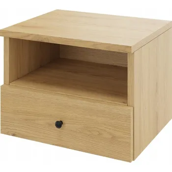 Noční stolek Závěsný Noční stolek, šuplík s úchytkou a police, šířka 50 cm