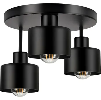 LED21 ZD177 ZÁVĚSNÉ STROPNÍ SVÍTIDLO 3xE27 ČERNÁ