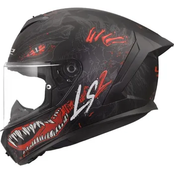 Helma na motorku Integrální helma na motorku LS2 FF820 Rapid III Kaiju II matná černo-červeno-bílá