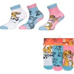 Erve Dívčí kotníčkové ponožky Lví král - modrá/růžová Barva: Růžová, Velikost: 23-26