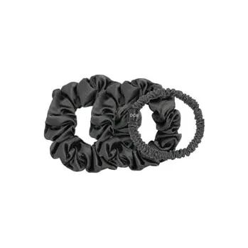 Dore & Rose Scrunchie 1 cm, 2 cm & 3 cm Set Charcoal Sada pro vlasový styling