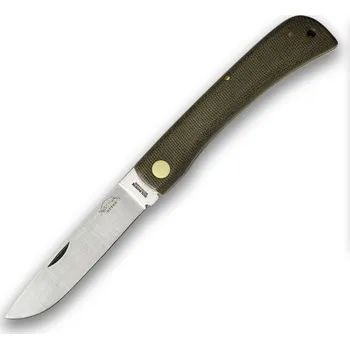 Pracovní nůž Nůž selský malý 141 micarta Carbon OTTER 1840 Solingen (Hippekniep Micarta Grün klein 141. Artikel-Nr.:141_MI_GR Čepel uhlíková ocel. Střenky zelená mikarta.)