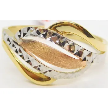 Prsten Dámský prsten HK1263 zlatý 65 mm