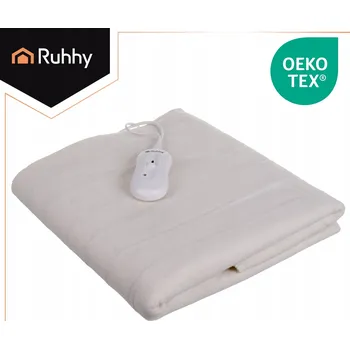 Vyhřívací podložka elektrická RUHHY 150x80 cm, 3 režimy, ovladač, bílá