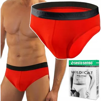 Pánské sportovní slipy Slipy bavlněné SESTO SENSO SM05 Červené - L