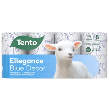 Toaletní papíry Tento Ellegance Blue Decor 3vrstvý 8 ks
