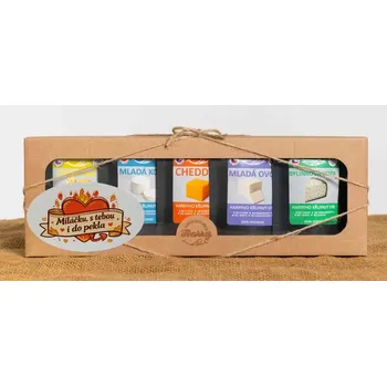 Dárková krabička Dárková sada 5 druhů lyo sýrů MIX Miláčku s Tebou i do pekla Srdce (Dárková sada 5 druhů lyo sýrů MIX Miláčku s Tebou i do pekla Srdce)