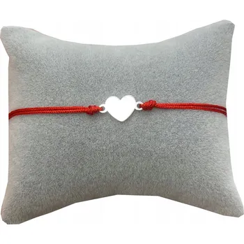 Náramek Stříbrný náramek 925 srdce provázek srdíčko GRAVÍROVÁNÍ DÁREK zatahovací