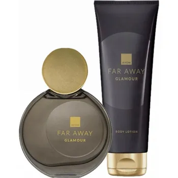 Dámský parfém AVON SADA FAR AWAY GLAMOUR 2 KOSMETIKY VODA 50 ML + TĚLOVÉ MLÉKO 125 ML