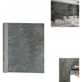 Tapeta SAMOLEPICÍ TAPETA DEKORATIVNÍ TAPETA ŠEDÝ MRAMOR PVC VODĚODOLNÁ