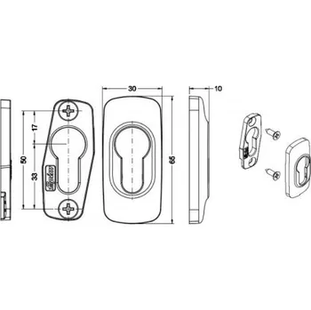 Příslušenství k oknu Rozeta HORUS pro vložku, RAL7016 antracit